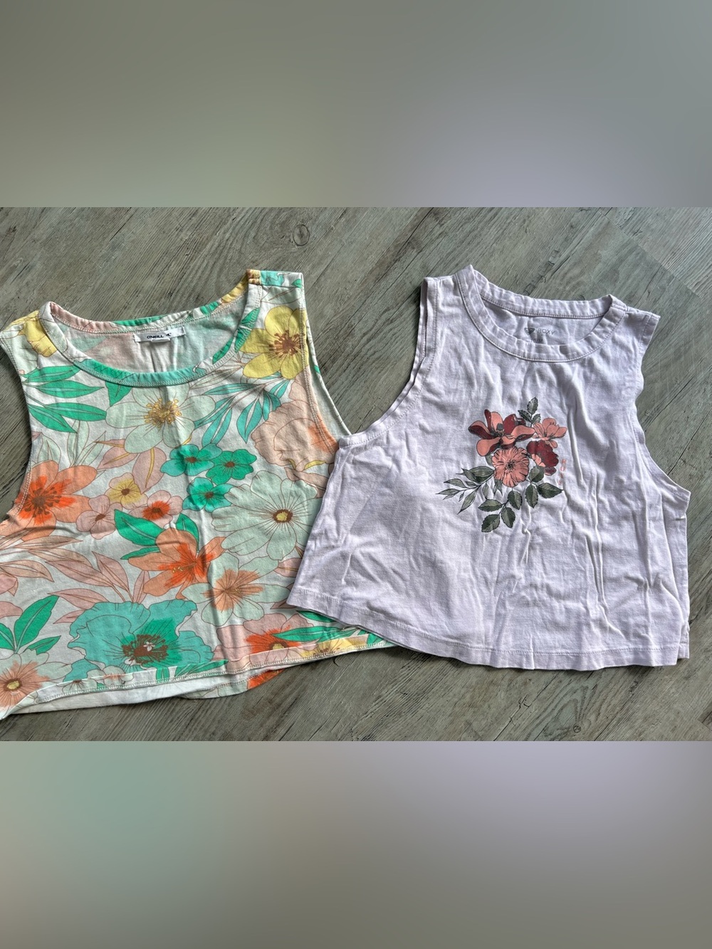 Surf Brand Girls Floral Tank Tops- Roxy and ONeil
